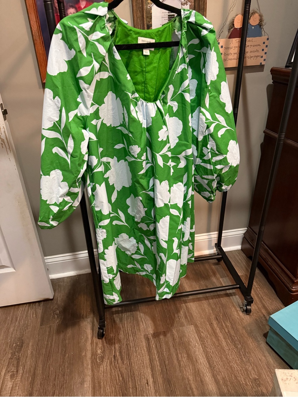 kate spade Green and White Floral Mini Dress